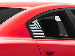 SEC10 Flag Quarter Window Decals; Frosted (06-23 Charger)