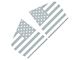 SEC10 Flag Quarter Window Decals; Frosted (06-23 Charger)