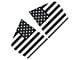 SEC10 Flag Quarter Window Decals; Gloss Black (06-23 Charger)