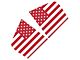 SEC10 Flag Quarter Window Decals; Red (06-23 Charger)