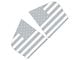 SEC10 Flag Quarter Window Decals; Silver (06-23 Charger)