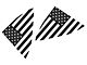 SEC10 Quarter Window Flag Decal; Matte Black (20-24 Corvette C8 Coupe)