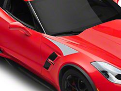 SEC10 Upper Fender Accent Decals; Silver (14-19 Corvette C7)