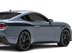 SEC10 Arrow Stripes; Gloss Black (2024 Mustang Fastback)