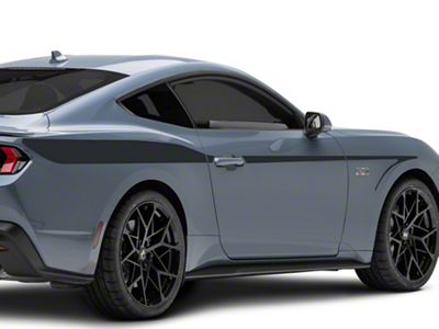 SEC10 Arrow Stripes; Gloss Black (15-23 Mustang Fastback)