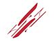 SEC10 Arrow Stripes; Red (2024 Mustang Fastback)