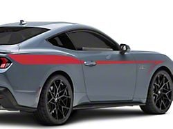 SEC10 Arrow Stripes; Red (15-23 Mustang Fastback)