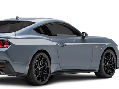 SEC10 Arrow Stripes; Silver (24-25 Mustang Fastback)