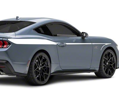 SEC10 Arrow Stripes; White (2024 Mustang Fastback)