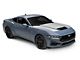 SEC10 Dark Horse Style Hood Decals; Silver (24-25 Mustang)