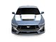 SEC10 Dark Horse Style Hood Decals; Silver (24-25 Mustang)