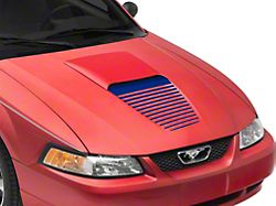 SEC10 Dashed Hood Decal; Blue (99-04 Mustang)