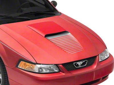 SEC10 Dashed Hood Decal; Silver (99-04 Mustang)