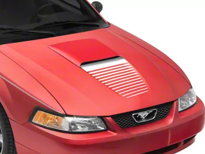 SEC10 Dashed Hood Decal; White (99-04 Mustang)