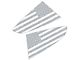 SEC10 Distressed Flag Quarter Window Decals; Silver (15-24 Mustang Fastback)