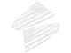 SEC10 Distressed Flag Quarter Window Decals; White (15-24 Mustang Fastback)