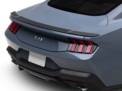 SEC10 Factory Blade Rear Spoiler Accent Decal; Carbon Black (15-24 Mustang Fastback)