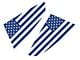 SEC10 Flag Quarter Window Decals; Blue (15-24 Mustang Fastback)