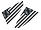 SEC10 Flag Quarter Window Decals; Gloss Black (15-24 Mustang Fastback)