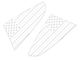 SEC10 Flag Quarter Window Decals; White (15-24 Mustang Fastback)