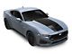 SEC10 Full One-Piece Hood Decal; Gloss Black (2024 Mustang GT, Dark Horse)
