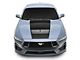 SEC10 Full One-Piece Hood Decal; Matte Black (2024 Mustang GT, Dark Horse)