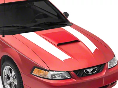 SEC10 Hood Stripes; White (99-04 Mustang)