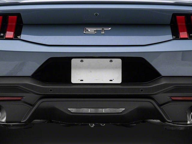 SEC10 License Plate Area Decal; Gloss Black (2024 Mustang)