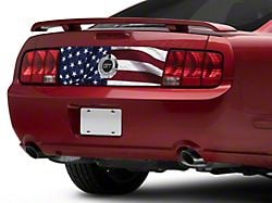 SEC10 Rear Decklid Accent Decal; Real Flag (05-09 Mustang)