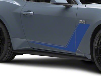 SEC10 Side Stripes wih Pin Stripe; Blue (2024 Mustang)