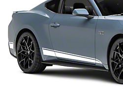 SEC10 Taper Rocker Stripes; White (2024 Mustang)