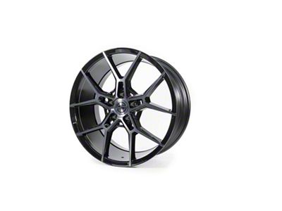 Select Precision Alloys Alpine Glossy Black with Brushed DDT Face Clear Wheel; 20x9; 20mm Offset (05-09 Mustang)