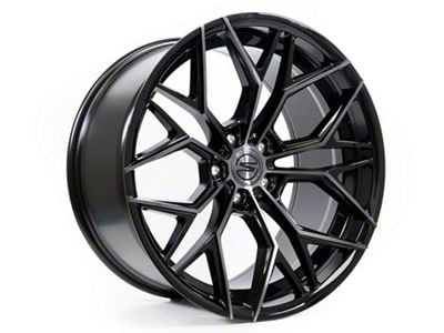 Select Precision Alloys Syndicate Glossy Black Machined DDT Face and Lip Wheel; 20x9; 20mm Offset (05-09 Mustang)