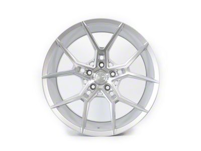 Select Precision Alloys Alpine Gloss Silver Brushed Wheel; Rear Only; 20x10.5; 38mm Offset (10-15 Camaro, Excluding ZL1)