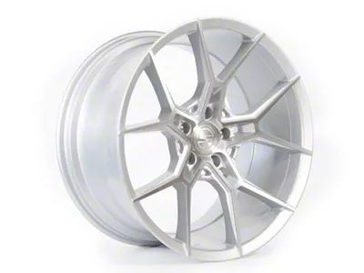 Select Precision Alloys Alpine Gloss Silver Brushed Wheel; Rear Only; 20x10.5; 38mm Offset (10-15 Camaro, Excluding ZL1)