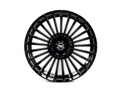 Select Precision Alloys Bristol Glossy Black Wheel; Rear Only; 22x10.5; 38mm Offset (10-15 Camaro, Excluding ZL1)