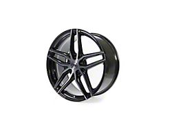 Select Precision Alloys Shadow Glossy Black with Brushed DDT Face Clear Wheel; 20x9; 38mm Offset (10-15 Camaro, Excluding ZL1)