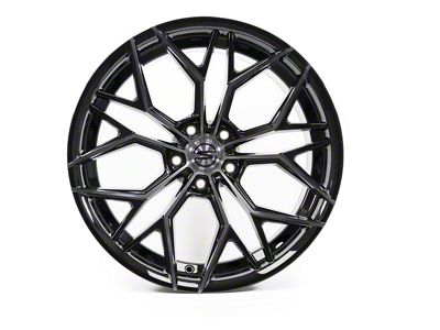 Select Precision Alloys Syndicate Glossy Black Machined DDT Face and Lip Wheel; Rear Only; 20x10.5; 38mm Offset (10-15 Camaro, Excluding ZL1)