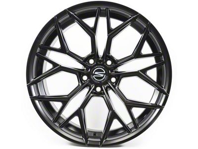 Select Precision Alloys Syndicate Satin Black Wheel; Rear Only; 20x10.5; 38mm Offset (10-15 Camaro, Excluding ZL1)