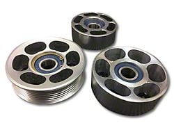 SHR Tru-Billet Idler Pulleys; Silver Anodized (05-10 Mustang V6)