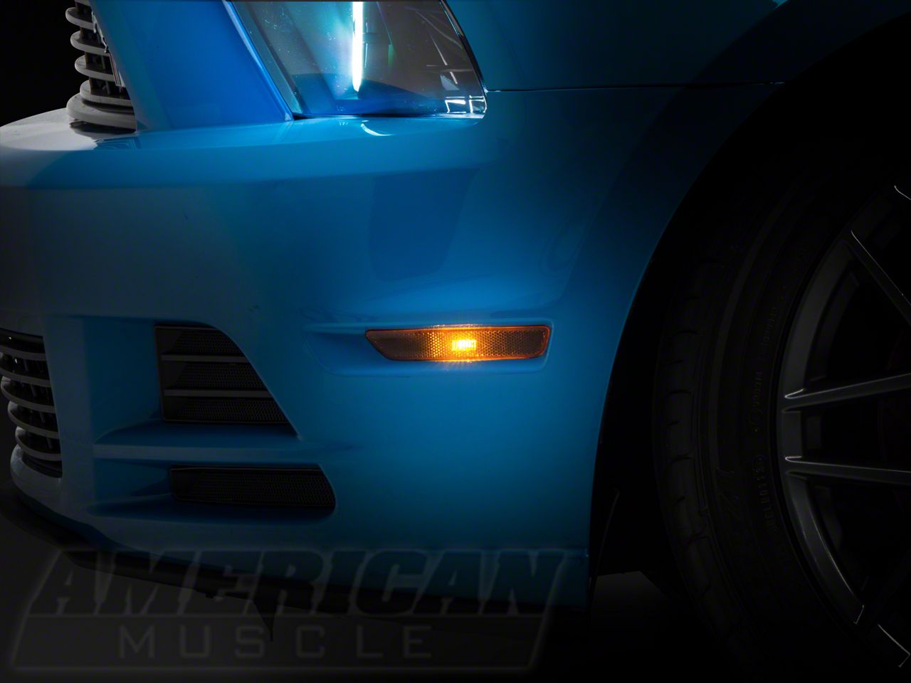 SEC10 Headlight Tint; Smoked Compatible with 10-14 Mustang