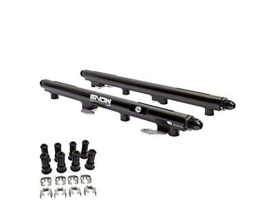 Snow Fuel Billet Fuel Rail Kit for Factory Height Injectors; Return Style (09-23 V8 HEMI Charger, Excluding 6.2L)