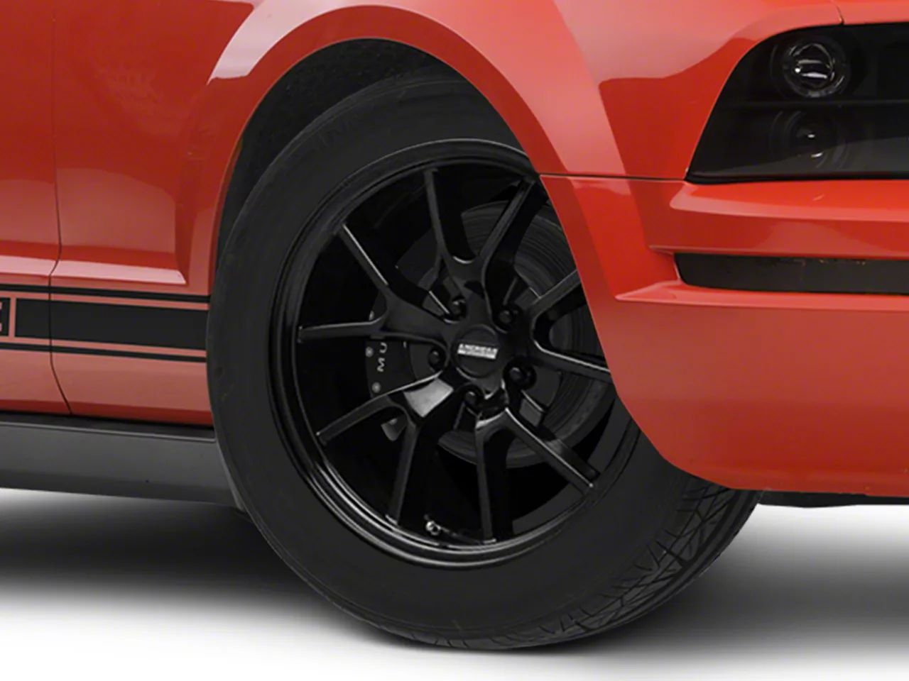 Mustang FR500 Style Solid Gloss Black Wheel; 18x9; 30mm Offset (05-09  Mustang) - Free Shipping