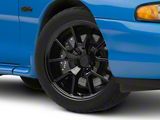 FR500 Style Solid Gloss Black Wheel; 18x9; 30mm Offset (94-98 Mustang)