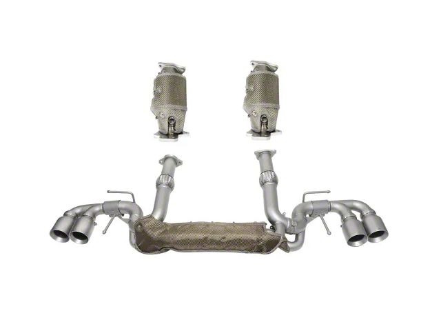 Soul Performance Valved Cat-Back Exhaust System Package with Straight Cut Brushed Tips (20-24 Corvette C8 w/ NPP Dual Mode Exhaust, Excluding Z06)