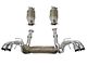 Soul Performance Valved Cat-Back Exhaust System Package with Straight Cut Brushed Tips (20-24 Corvette C8 w/ NPP Dual Mode Exhaust, Excluding Z06)