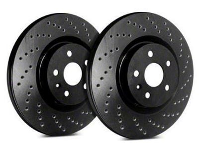 SP Performance Cross-Drilled Rotors with Black ZRC Coated; Rear Pair (10-15 V6 Camaro)
