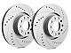 SP Performance Cross-Drilled and Slotted Rotors with Gray ZRC Coating; Front Pair (10-15 V6 Camaro)