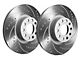 SP Performance Cross-Drilled and Slotted Rotors with Gray ZRC Coating; Front Pair (16-24 Camaro LS & LT w/ 4-Piston Front Calipers; 20-24 Camaro LT1)