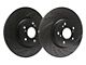 SP Performance Double Drilled and Slotted Rotors with Black ZRC Coated; Front Pair (16-24 Camaro LS & LT w/ 4-Piston Front Calipers; 20-24 Camaro LT1)